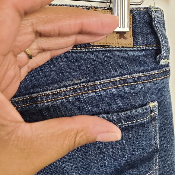 American Eagle |  Star Graphic Jeans Skinny Stretch Frayed Hem Women's Size 6 - Picture 10 of 16